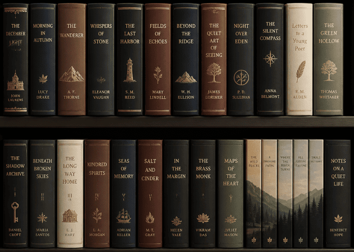 Spine for Book design showcasing premium typography, aligned spines, and professional bookstore shelf appeal
